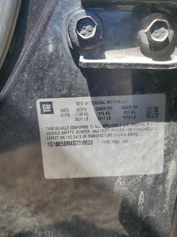 2016 Chevrolet Cruze VIN 1G1BE5SMXG7318628 Copart auction photo, side damage thumbnail 13