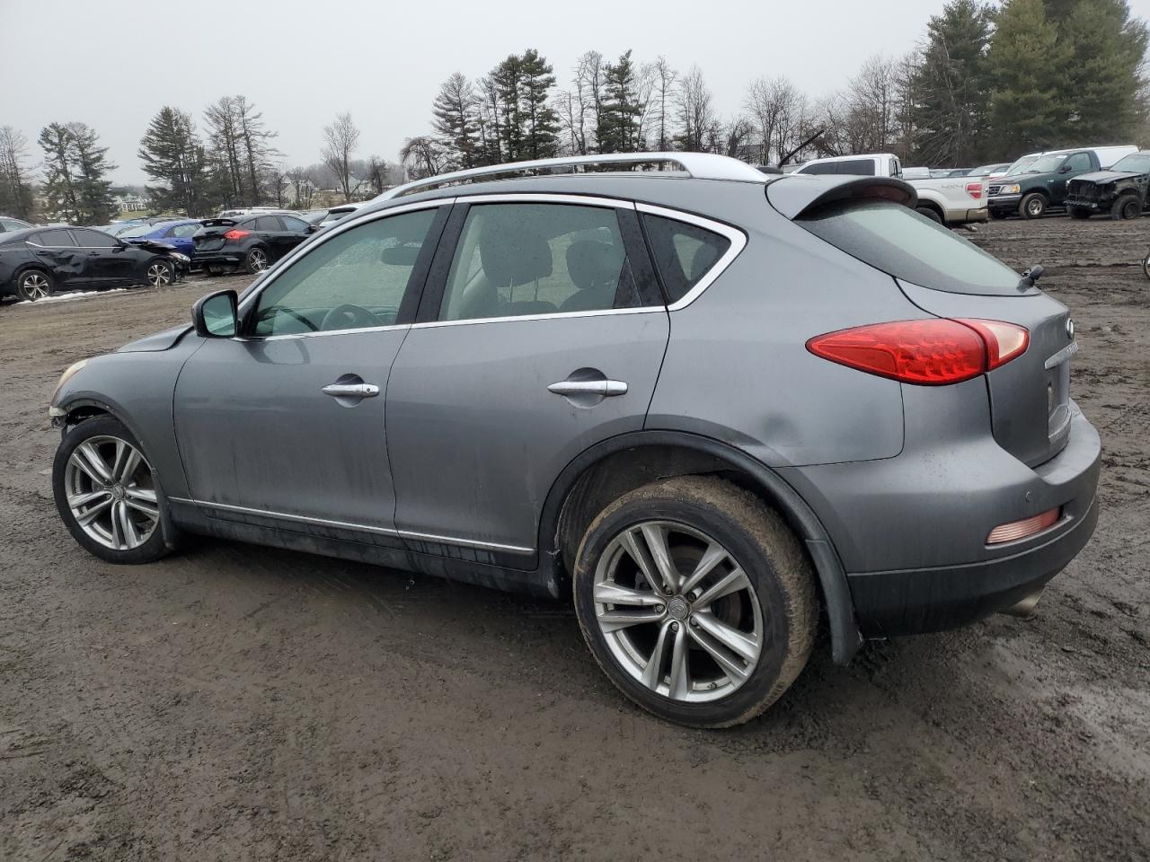 2011 Infiniti EX VIN JN1AJ0HR5BM851018 Copart auction photo, front end / undercarriage damage thumbnail 2