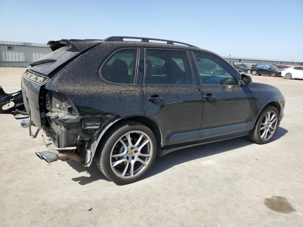 2008 Porsche Cayenne VIN WP1AD29P58LA74673 Copart auction photo, rear end / hail damage thumbnail 3