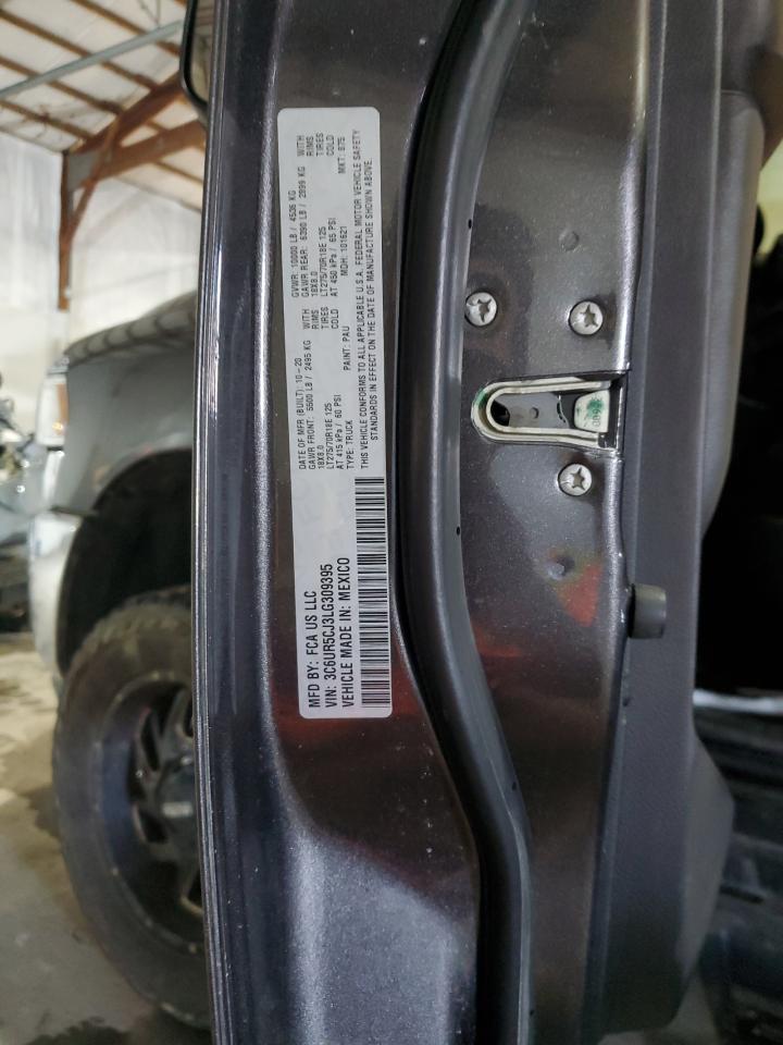 2020 RAM 2500 VIN 3C6UR5CJ3LG309395 Copart auction photo, vandalism / burn - interior damage thumbnail 12