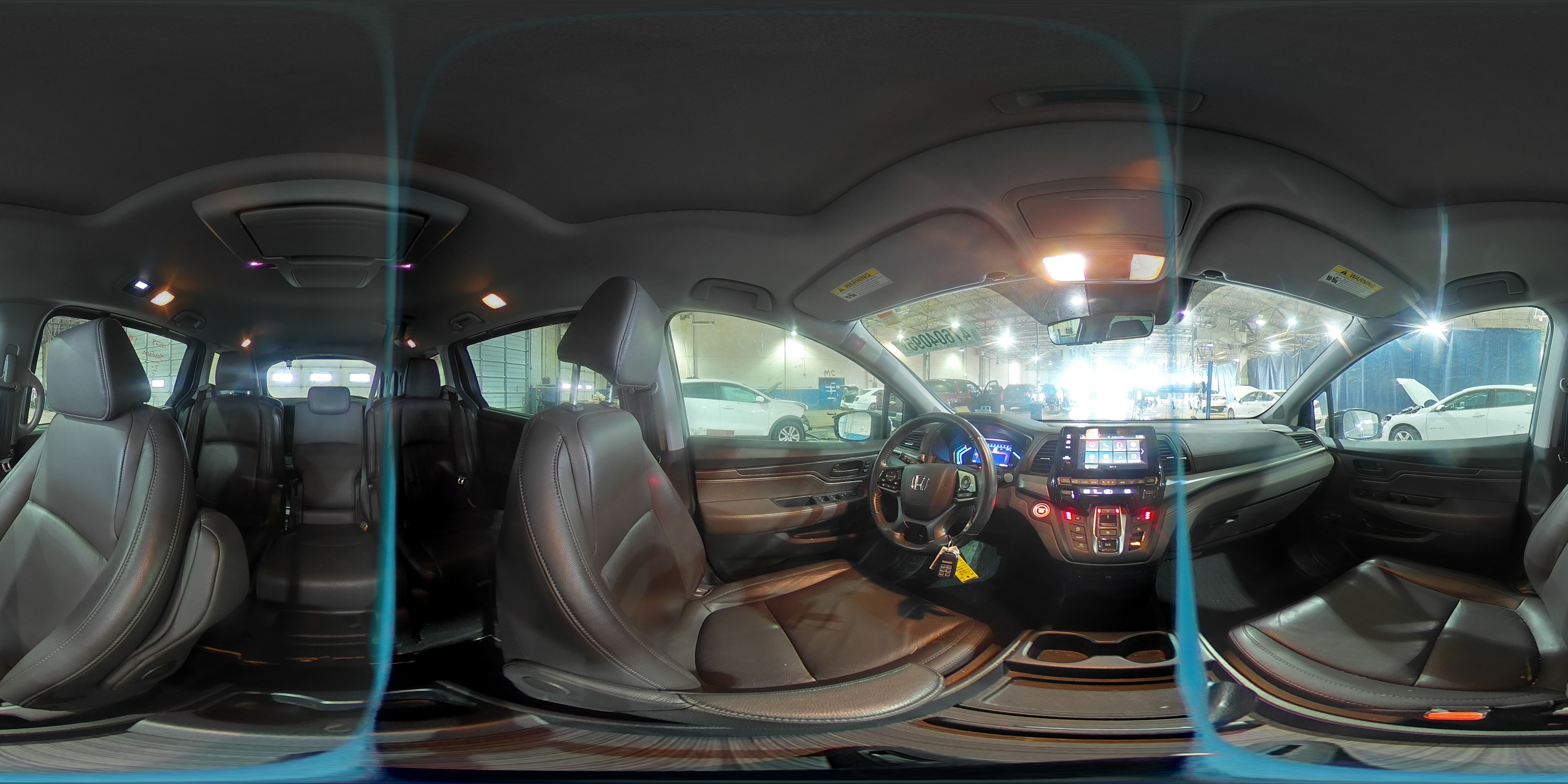 2020 Honda Odyssey VIN 5FNRL6H77LB010968 Copart auction photo, front end / side damage thumbnail 16