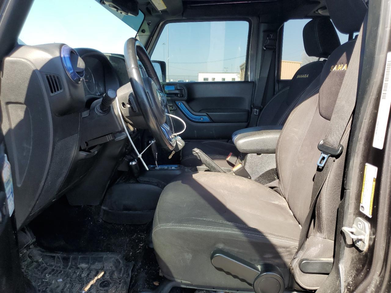 2014 Jeep Wrangler VIN 1C4BJWEG5EL204006 Copart auction photo, rear end / side damage thumbnail 7
