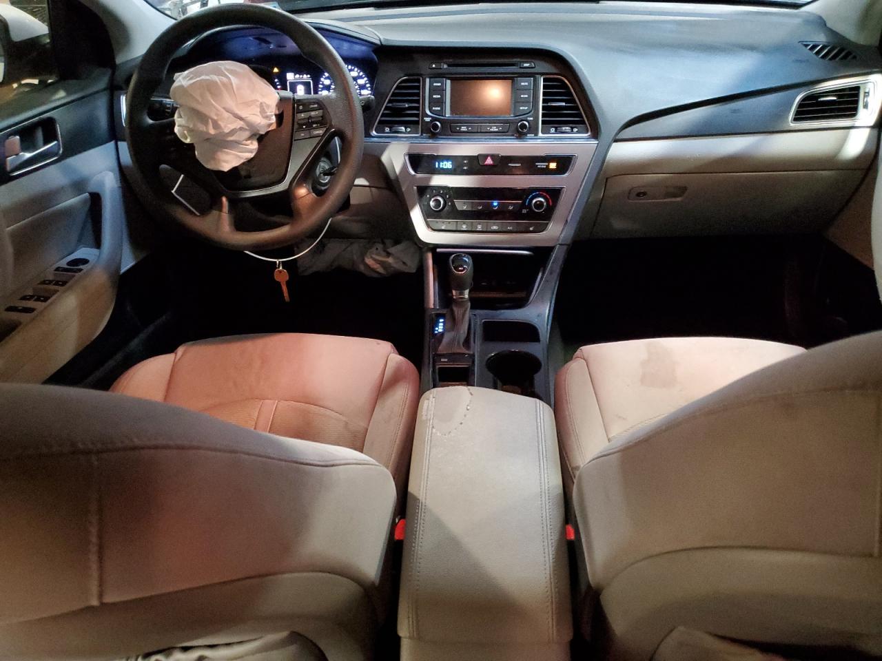 2015 Hyundai Sonata VIN 5NPE34AF4FH107099 Copart auction photo, front end / rear end damage thumbnail 8