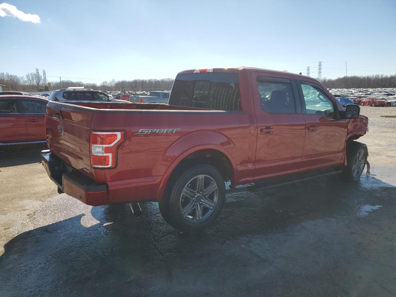 2020 Ford F-150 VIN 1FTEW1CP9LKE32999 Copart auction photo, front end / side damage thumbnail 3