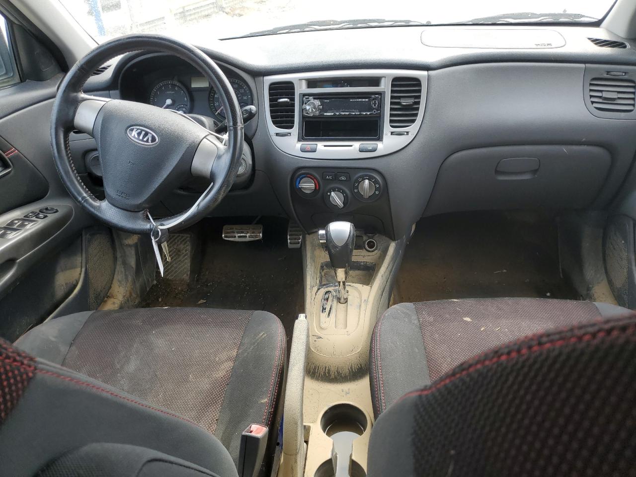 2007 KIA Rio VIN KNADE163576286488 Copart auction photo, water/flood damage thumbnail 8
