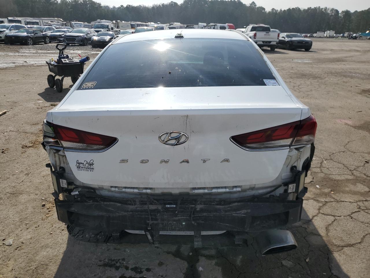 2018 Hyundai Sonata VIN 5NPE34AF4JH634553 Copart auction photo, undercarriage / all over damage thumbnail 6