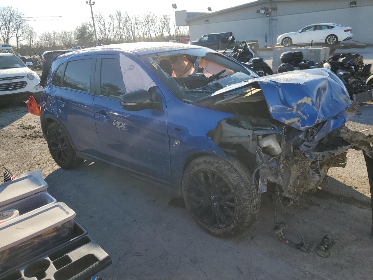 2019 Mitsubishi Outlander VIN JA4AP3AU4KU019613 Copart auction photo, all over damage thumbnail 4