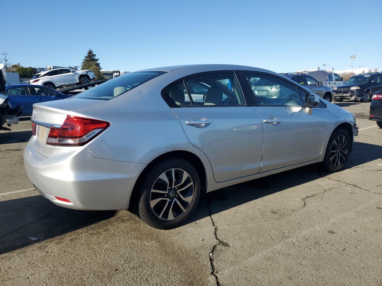 2013 Honda Civic VIN 19XFB2F86DE288343 Copart auction photo, front end / mechanical damage thumbnail 3