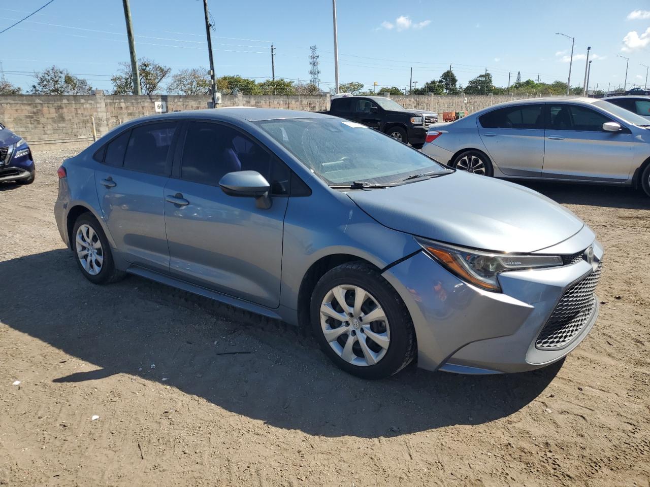 2020 Toyota Corolla VIN 5YFEPRAE7LP030624 Copart auction photo, rear end / side damage thumbnail 4