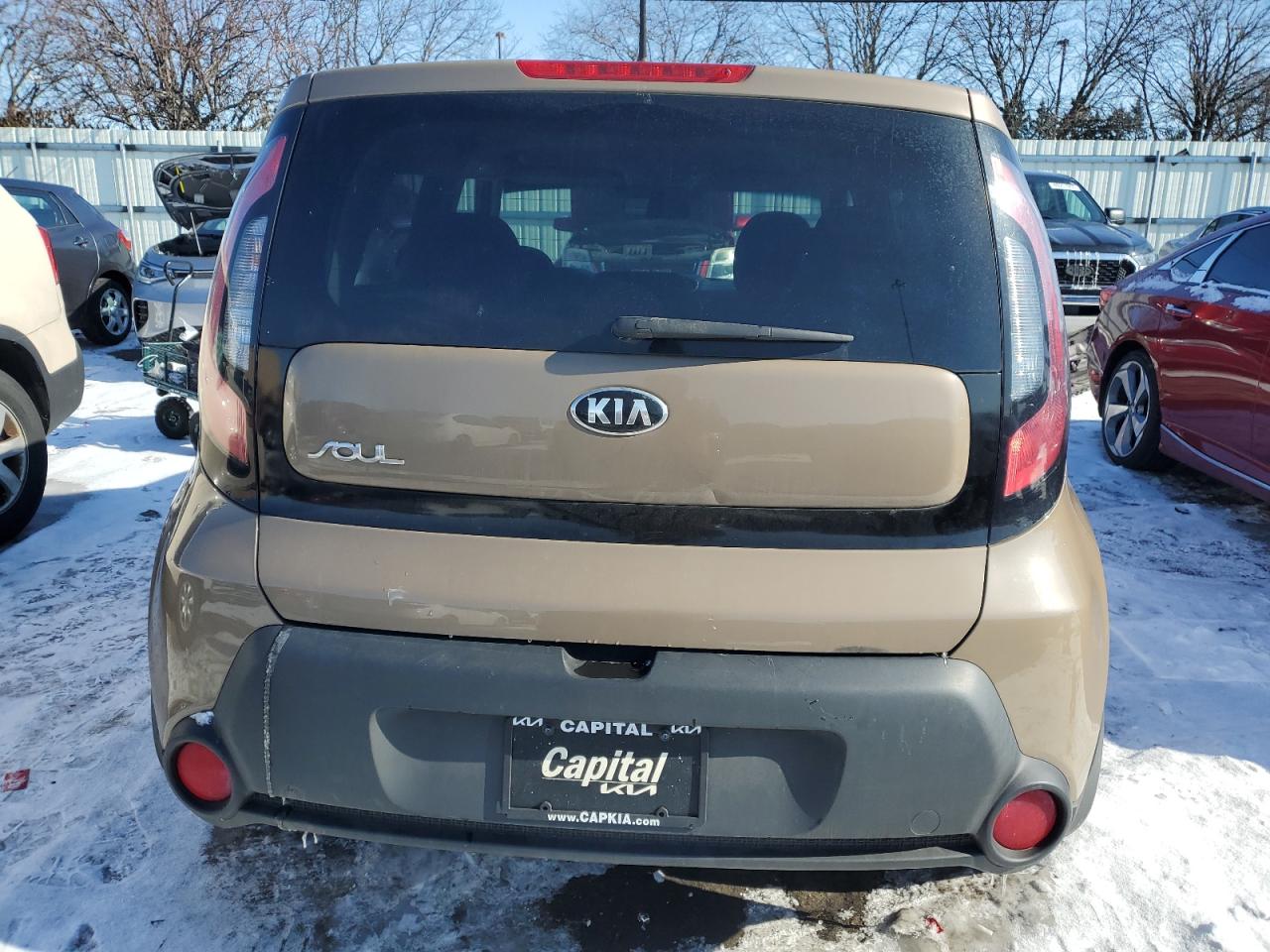 2015 KIA Soul VIN KNDJN2A22F7227594 Copart auction photo, front end / side damage thumbnail 6