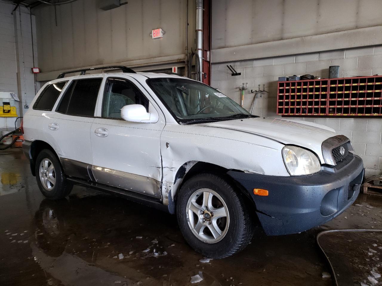 2004 Hyundai Santa Fe VIN KM8SC73D04U757742 Copart auction photo, front end / side damage thumbnail 4