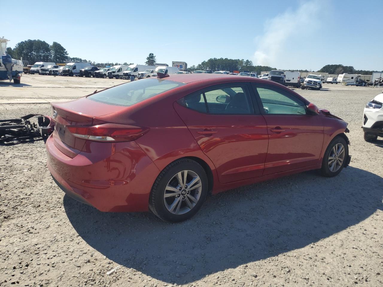 2017 Hyundai Elantra VIN KMHD84LF5HU068523 Copart auction photo, front end damage thumbnail 3