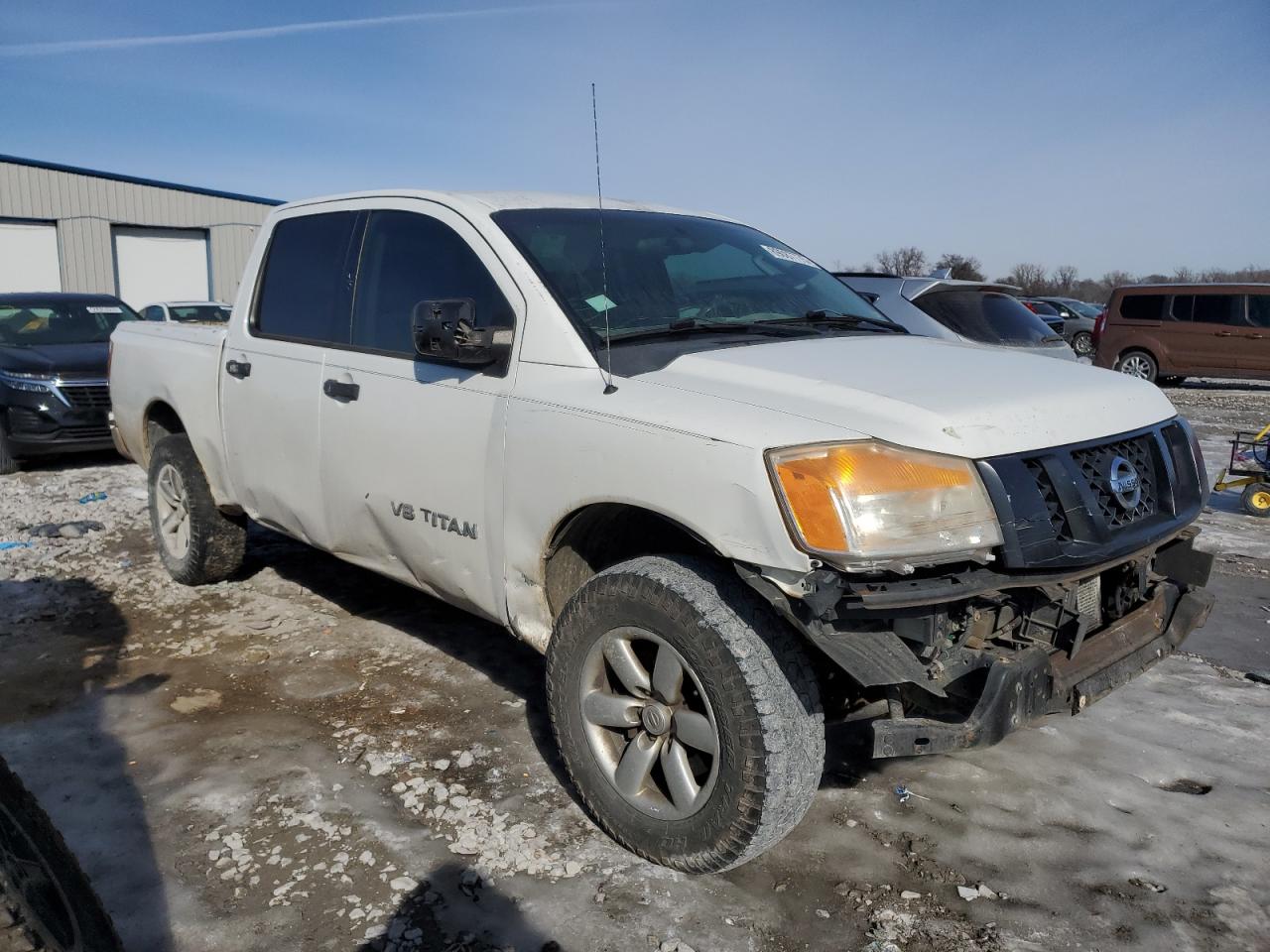 2010 Nissan Titan VIN 1N6AA0EJ3AN322264 Copart auction photo, front end / side damage thumbnail 4