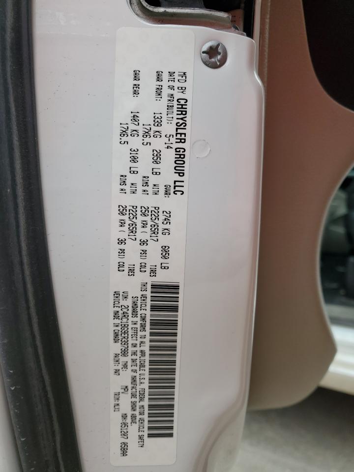 2014 Chrysler Town & Country VIN 2C4RC1BG9ER397980 Copart auction photo, mechanical / minor dent/scratches damage thumbnail 13
