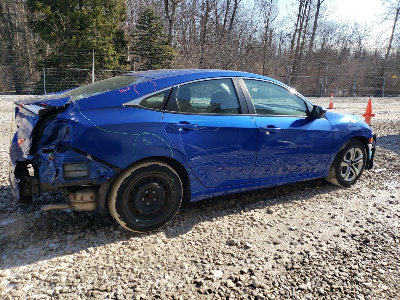 2016 Honda Civic VIN 19XFC2F56GE089638 Copart auction photo, rear end / front end damage thumbnail 3