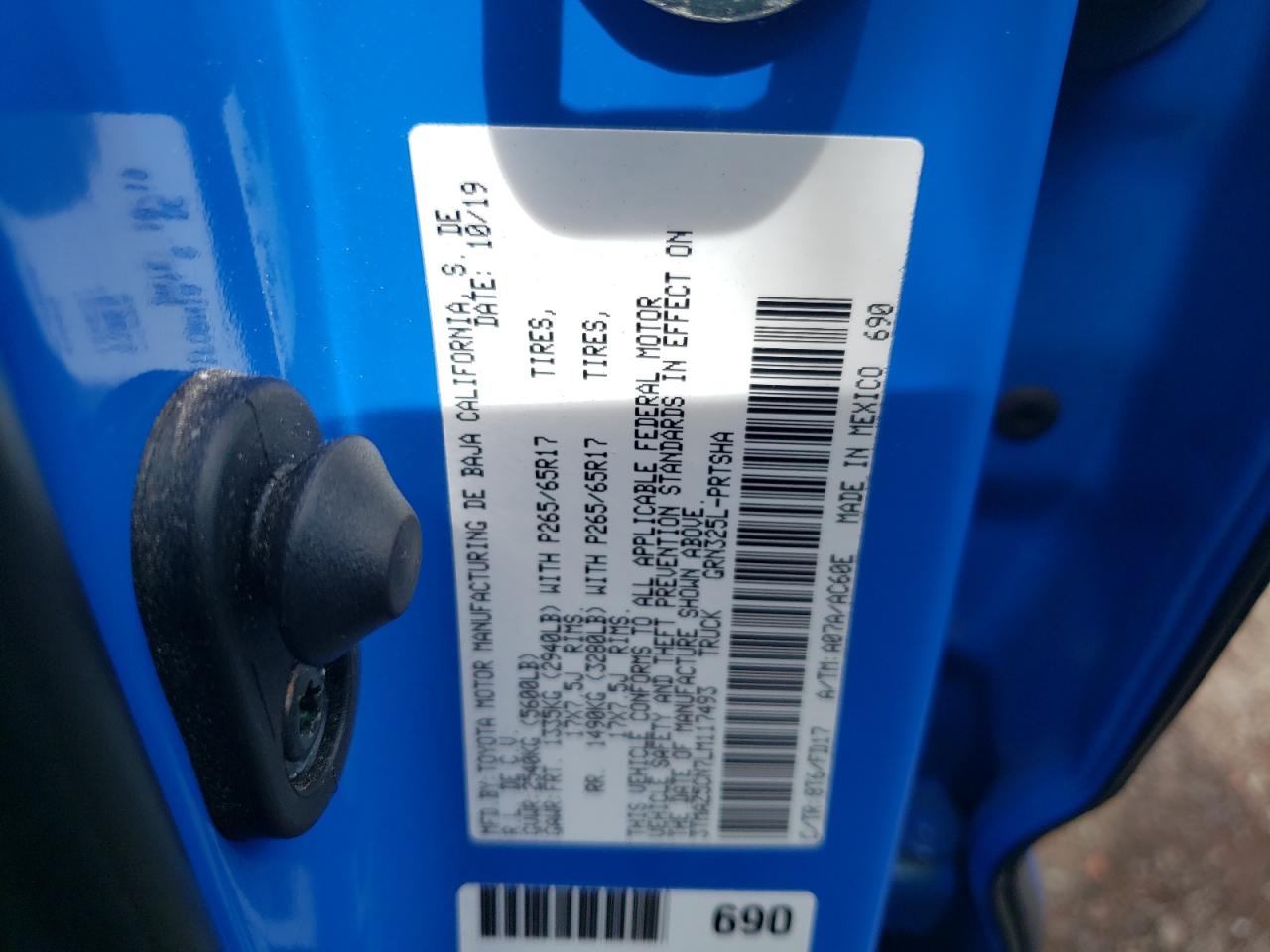 2020 Toyota Tacoma VIN 3TMAZ5CN7LM117493 Copart auction photo, front end damage thumbnail 12