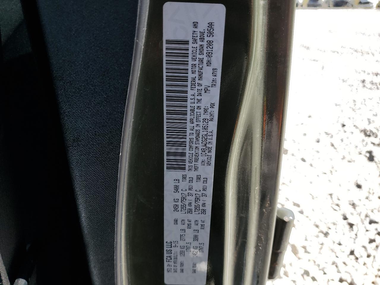 2016 Jeep Wrangler VIN 1C4BJWDG2GL105129 Copart auction photo, side / rear end damage thumbnail 15