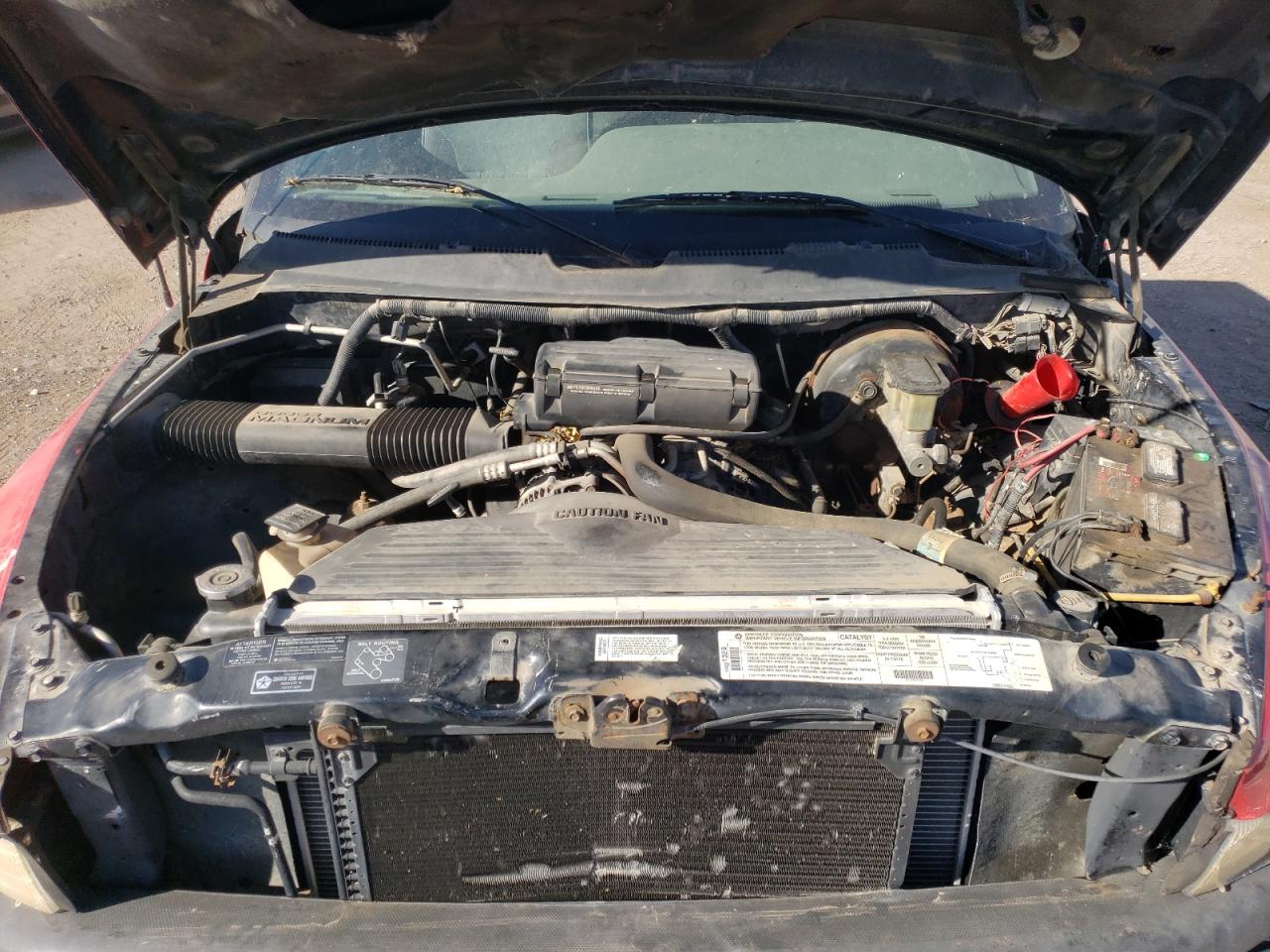 1996 Dodge RAM VIN 3B7HF13Y8TG121531 Copart auction photo, front end damage thumbnail 11