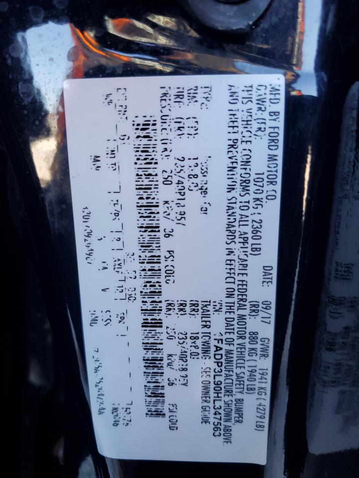 2017 Ford Focus VIN 1FADP3L90HL347563 Copart auction photo, front end damage thumbnail 13