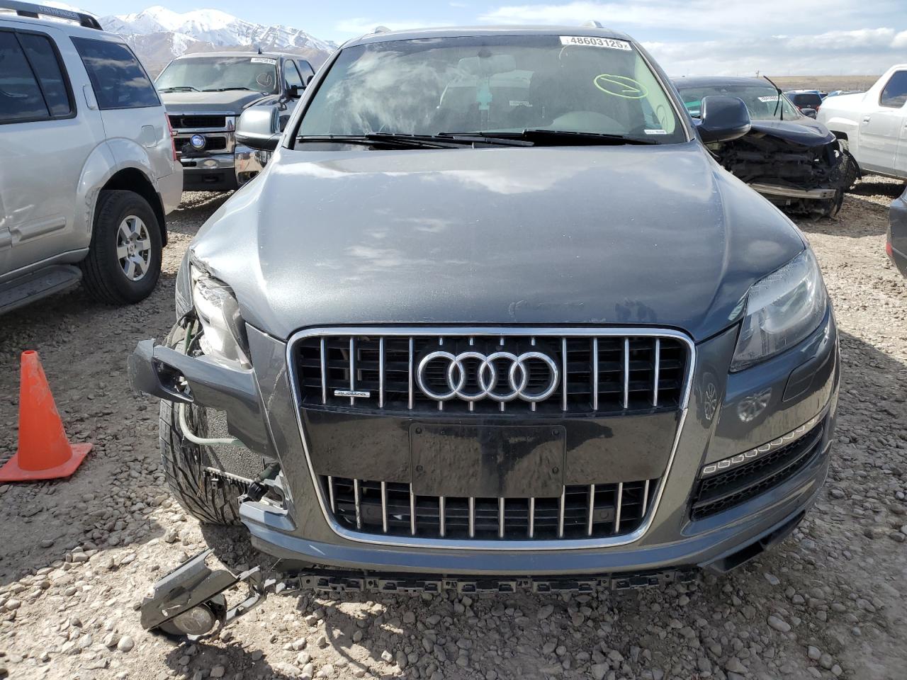 2013 Audi Q7 VIN WA1DGAFEXDD016754 Copart auction photo, front end / side damage thumbnail 5