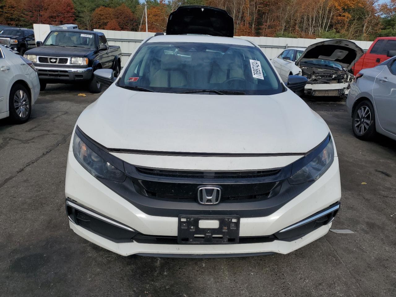 2019 Honda Civic VIN 2HGFC2F62KH525845 Copart auction photo, front end / side damage thumbnail 5