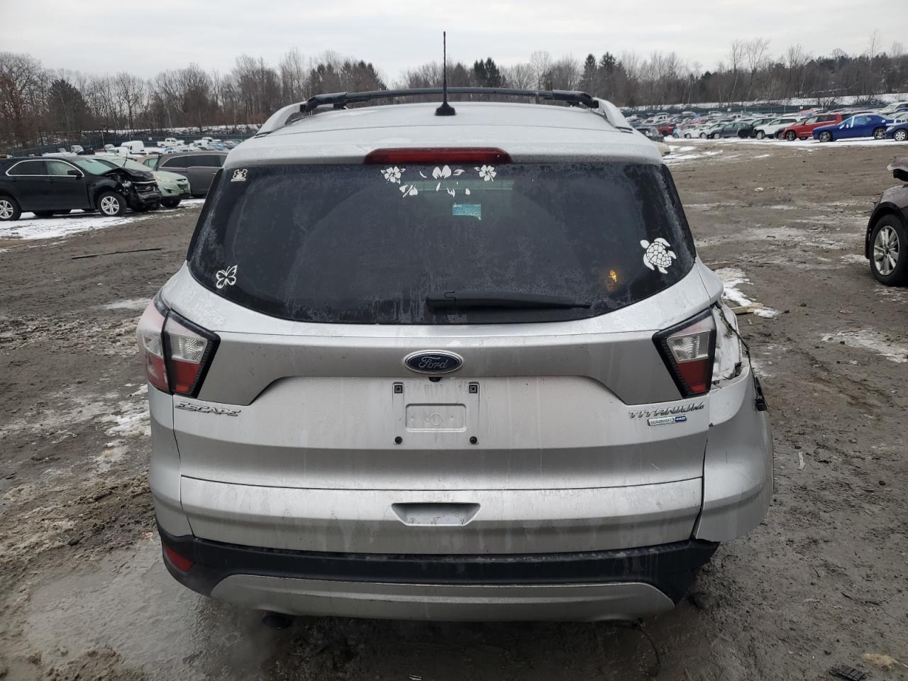 2017 Ford Escape VIN 1FMCU9JD0HUF00926 Copart auction photo, side / rear end damage thumbnail 6