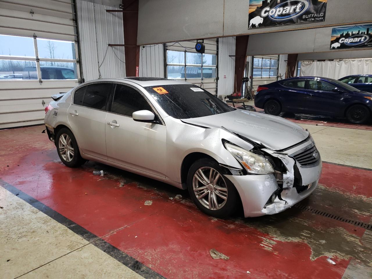 2012 Infiniti G VIN JN1CV6AR8CM680454 Copart auction photo, front end / rear end damage thumbnail 4