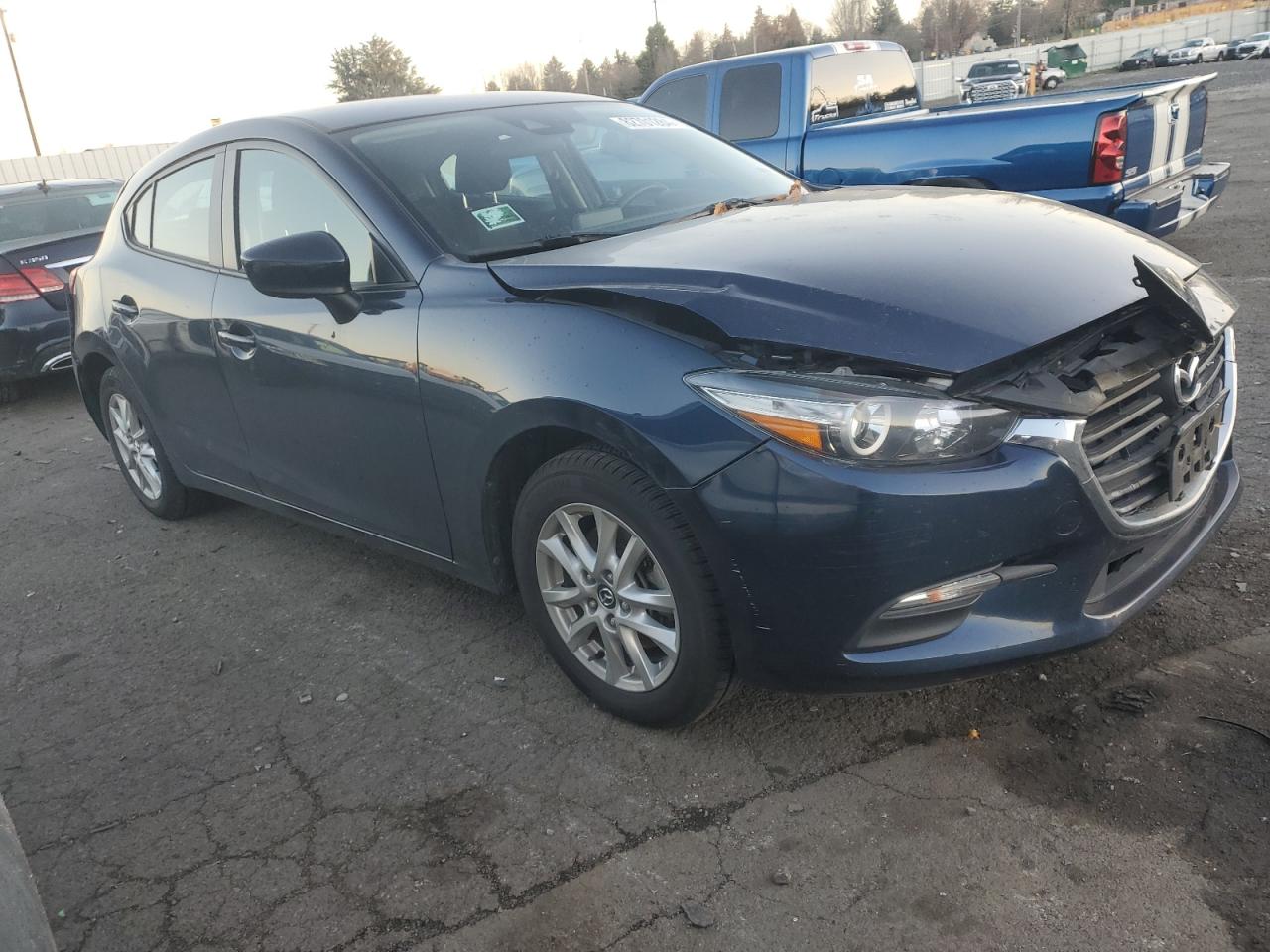 2018 Mazda 3 VIN 3MZBN1K78JM276514 Copart auction photo, front end / all over damage thumbnail 4