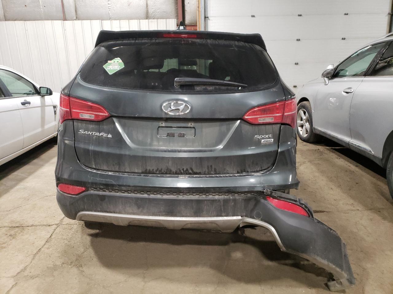 2013 Hyundai Santa Fe VIN 5XYZUDLB3DG091359 Copart auction photo, all over damage thumbnail 6
