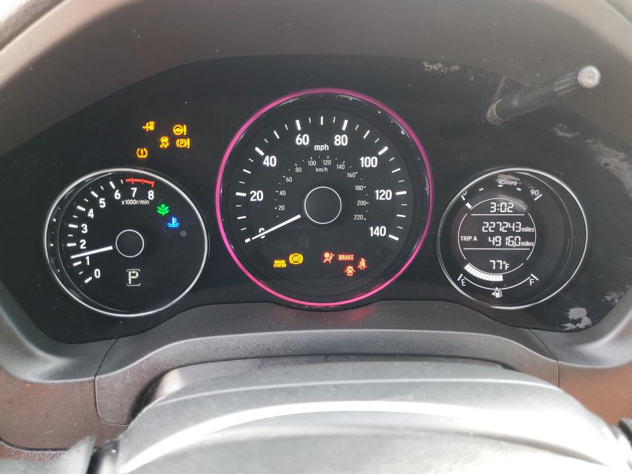 2016 Honda HR-V VIN 3CZRU6H71GM701275 Copart auction photo, front end damage thumbnail 9