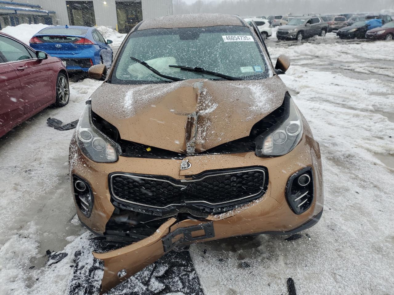 2017 KIA Sportage VIN KNDPMCAC6H7221733 Copart auction photo, front end / side damage thumbnail 5