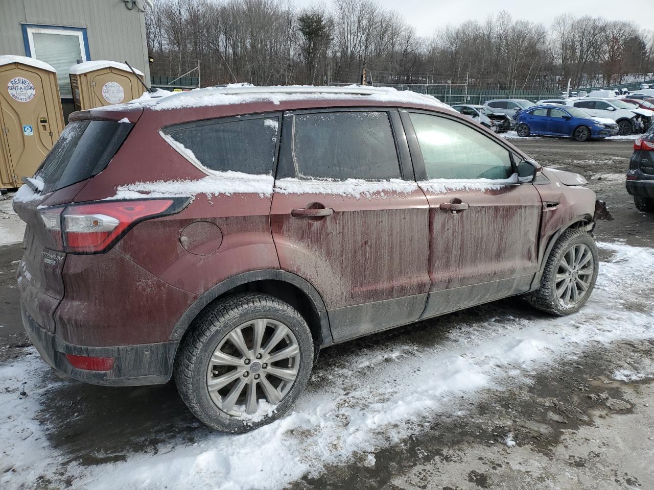 2018 Ford Escape VIN 1FMCU9J94JUA46679 Copart auction photo, front end / side damage thumbnail 3