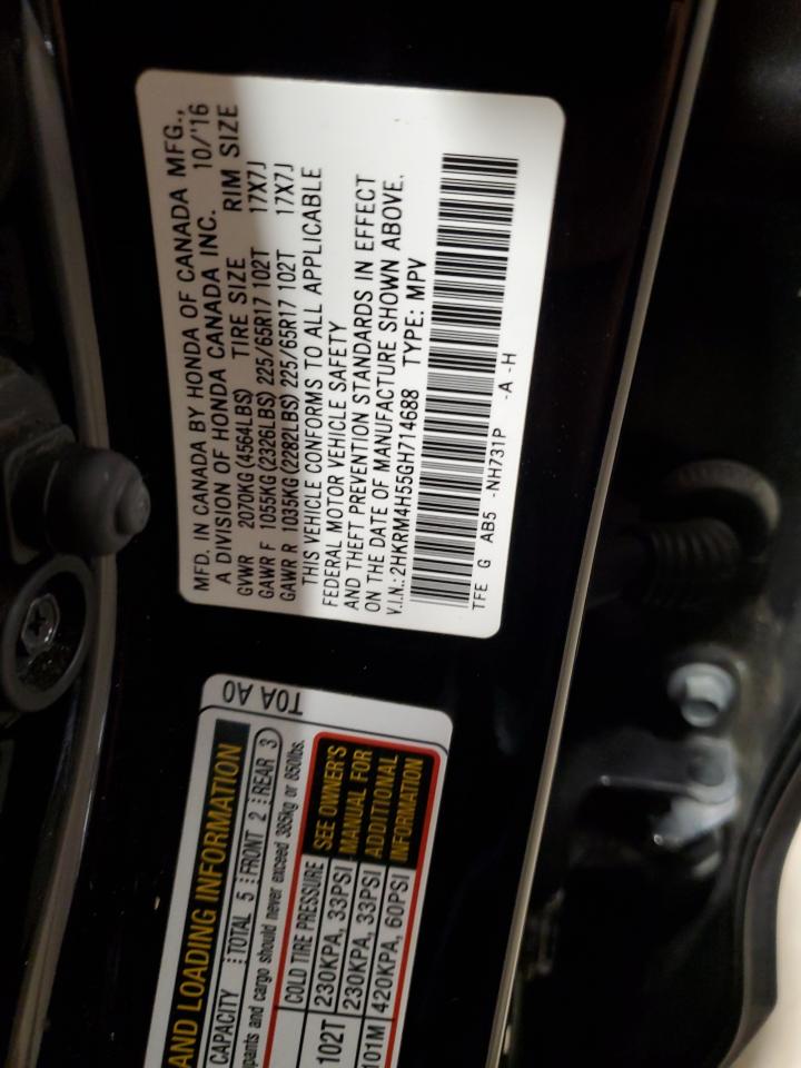 2016 Honda CR-V VIN 2HKRM4H55GH714688 Copart auction photo, front end damage thumbnail 15