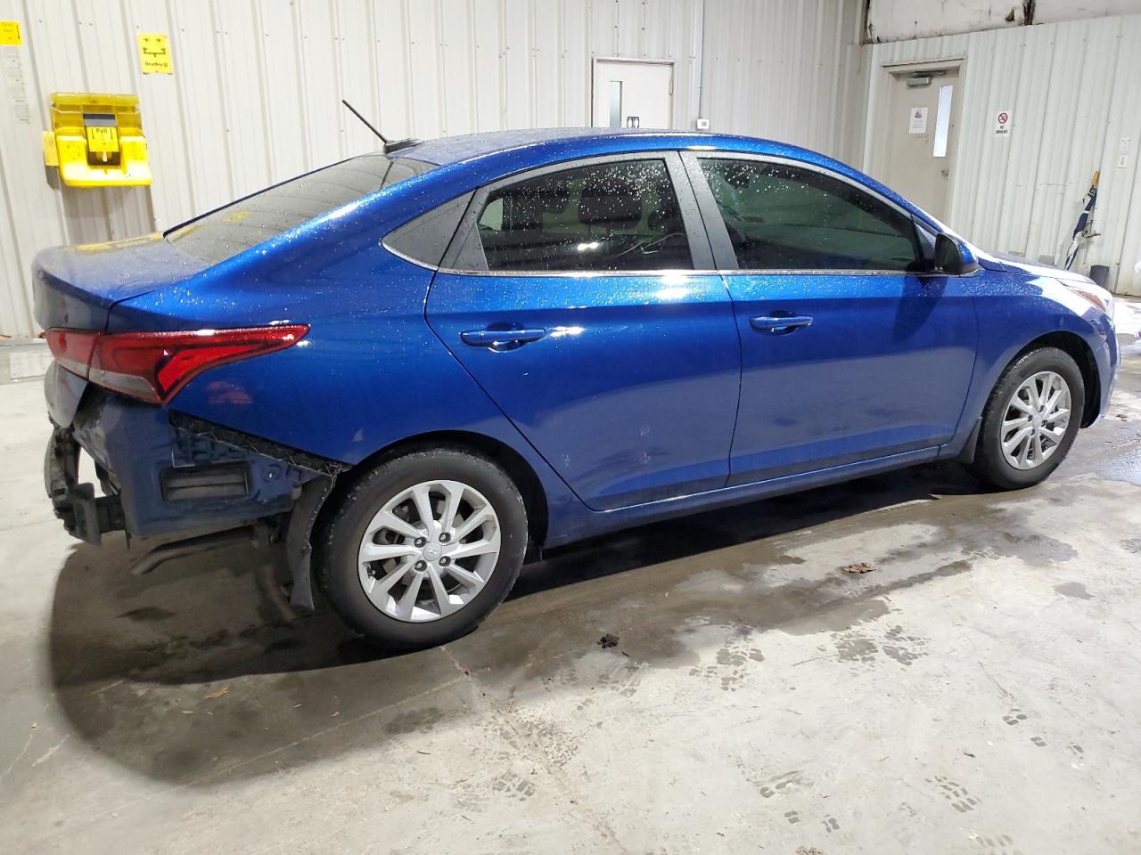 2022 Hyundai Accent VIN 3KPC24A6XNE172634 Copart auction photo, rear end / side damage thumbnail 3
