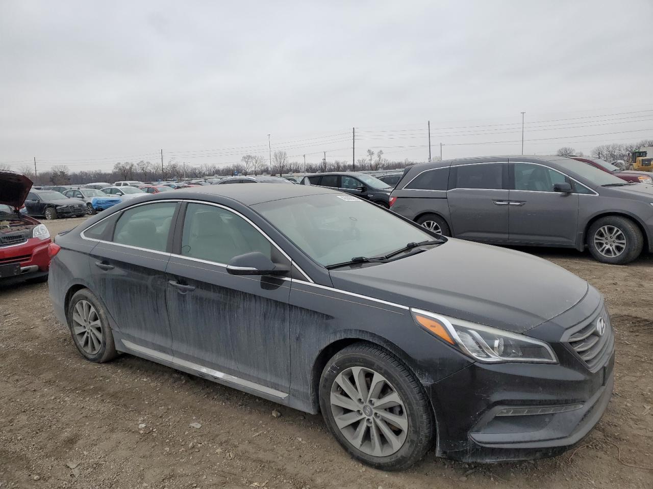 2015 Hyundai Sonata VIN 5NPE34AF4FH223354 Copart auction photo, mechanical damage thumbnail 4
