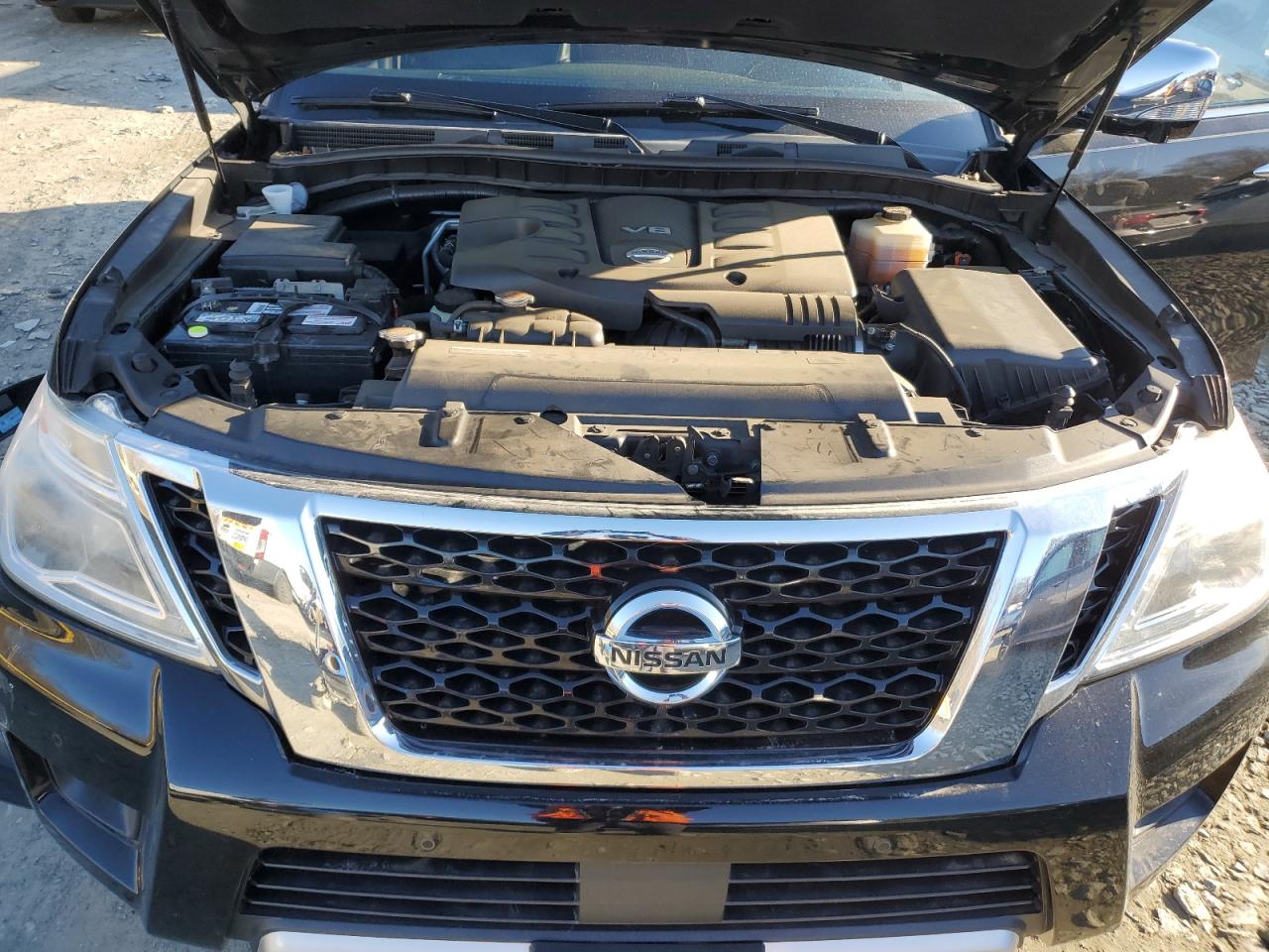 2017 Nissan Armada VIN JN8AY2NE1H9704006 Copart auction photo, undercarriage / front end damage thumbnail 12