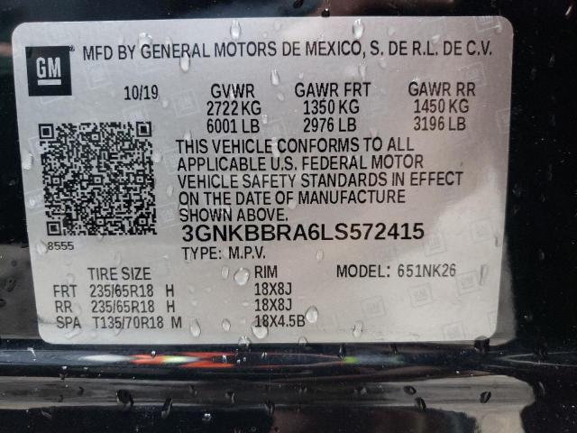 2020 Chevrolet Blazer VIN 3GNKBBRA6LS572415 Copart auction photo, front end damage thumbnail 14
