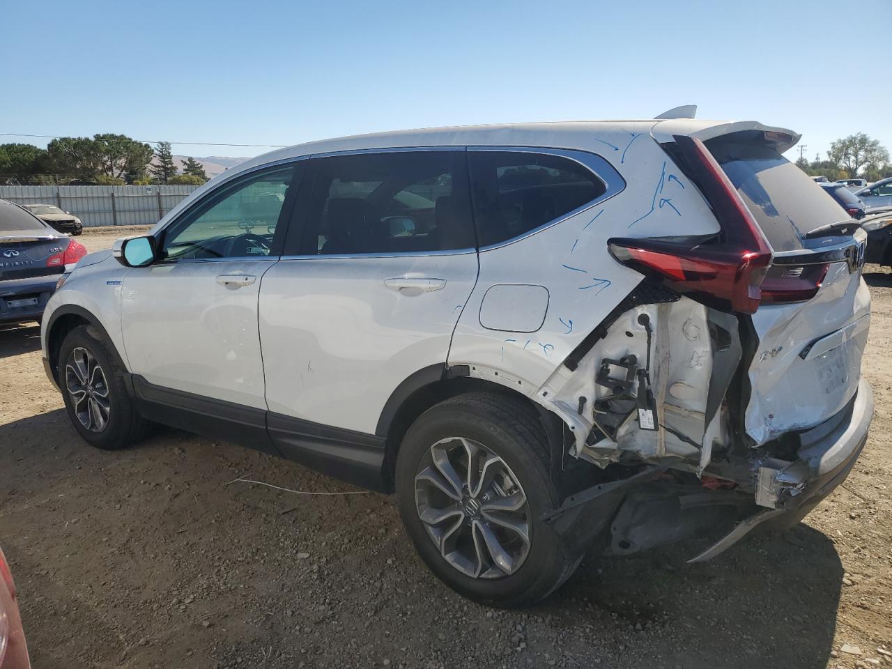 2022 Honda CR-V VIN 5J6RT6H80NL041899 Copart auction photo, rear end / undercarriage damage thumbnail 2