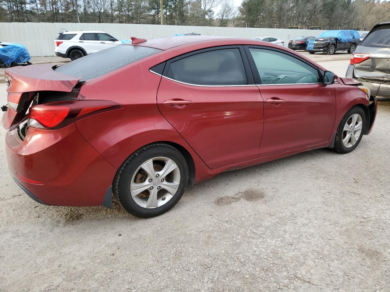 2016 Hyundai Elantra VIN 5NPDH4AE8GH795856 Copart auction photo, all over damage thumbnail 3