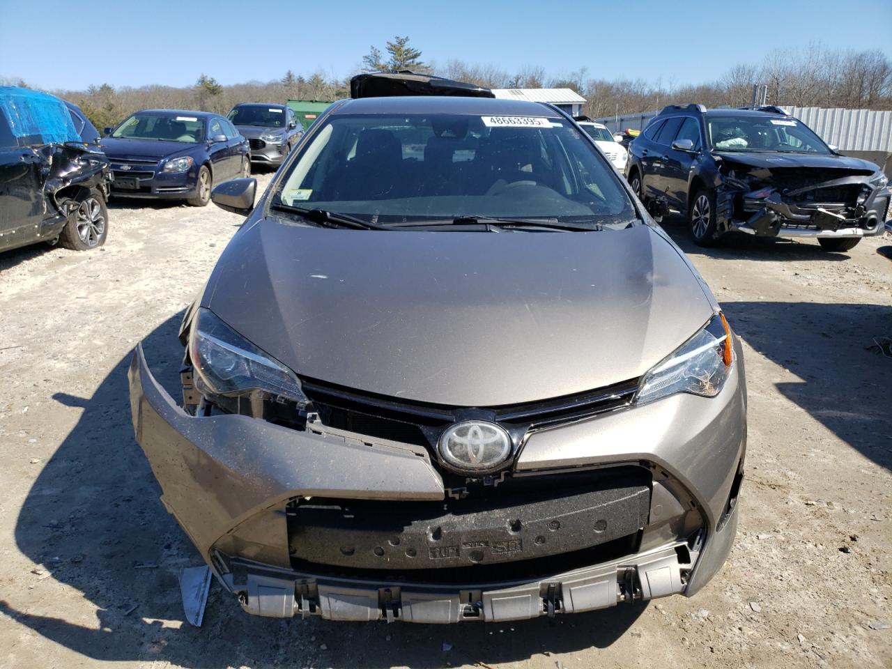 2017 Toyota Corolla VIN 2T1BURHE0HC894293 Copart auction photo, front end / top/roof damage thumbnail 5