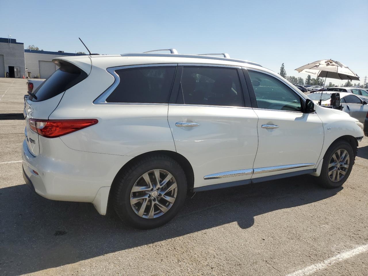 2015 Infiniti QX60 VIN 5N1AL0MN9FC547224 Copart auction photo, frame damage / front end damage thumbnail 3