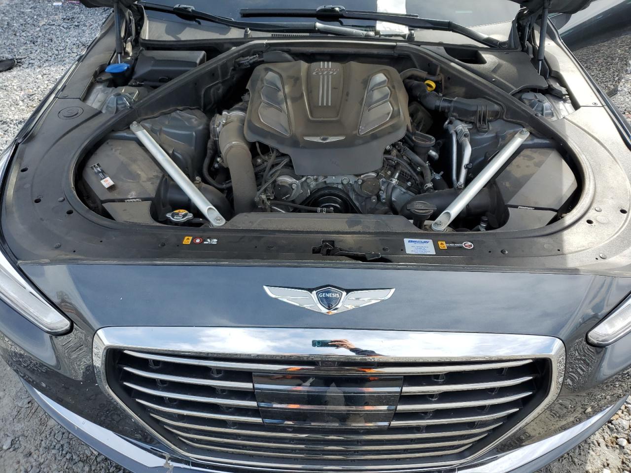 2018 Genesis G90 VIN KMHG34JA9JU043262 Copart auction photo, side / rear end damage thumbnail 11