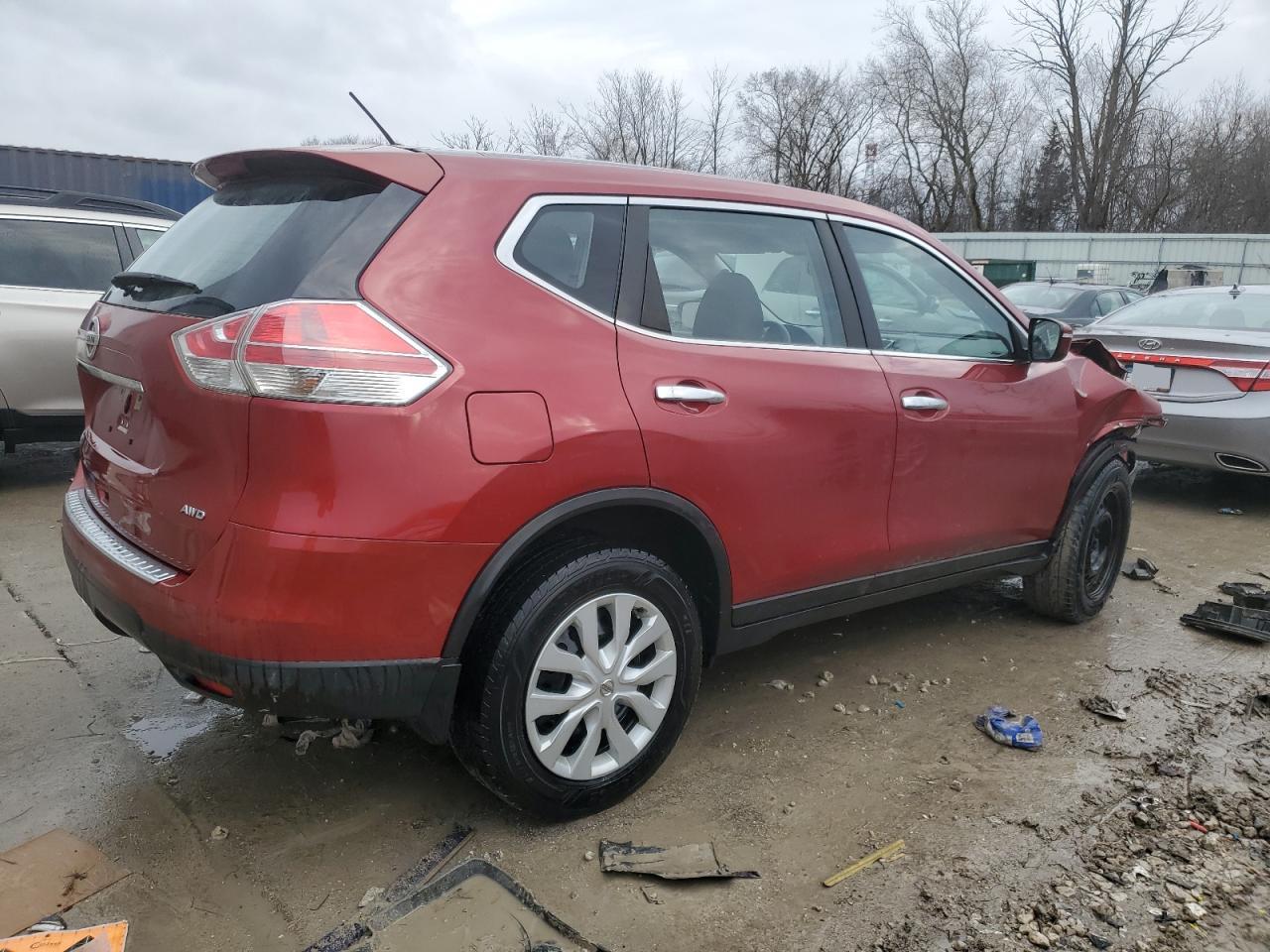 2015 Nissan Rogue VIN KNMAT2MVXFP525094 Copart auction photo, front end damage thumbnail 3