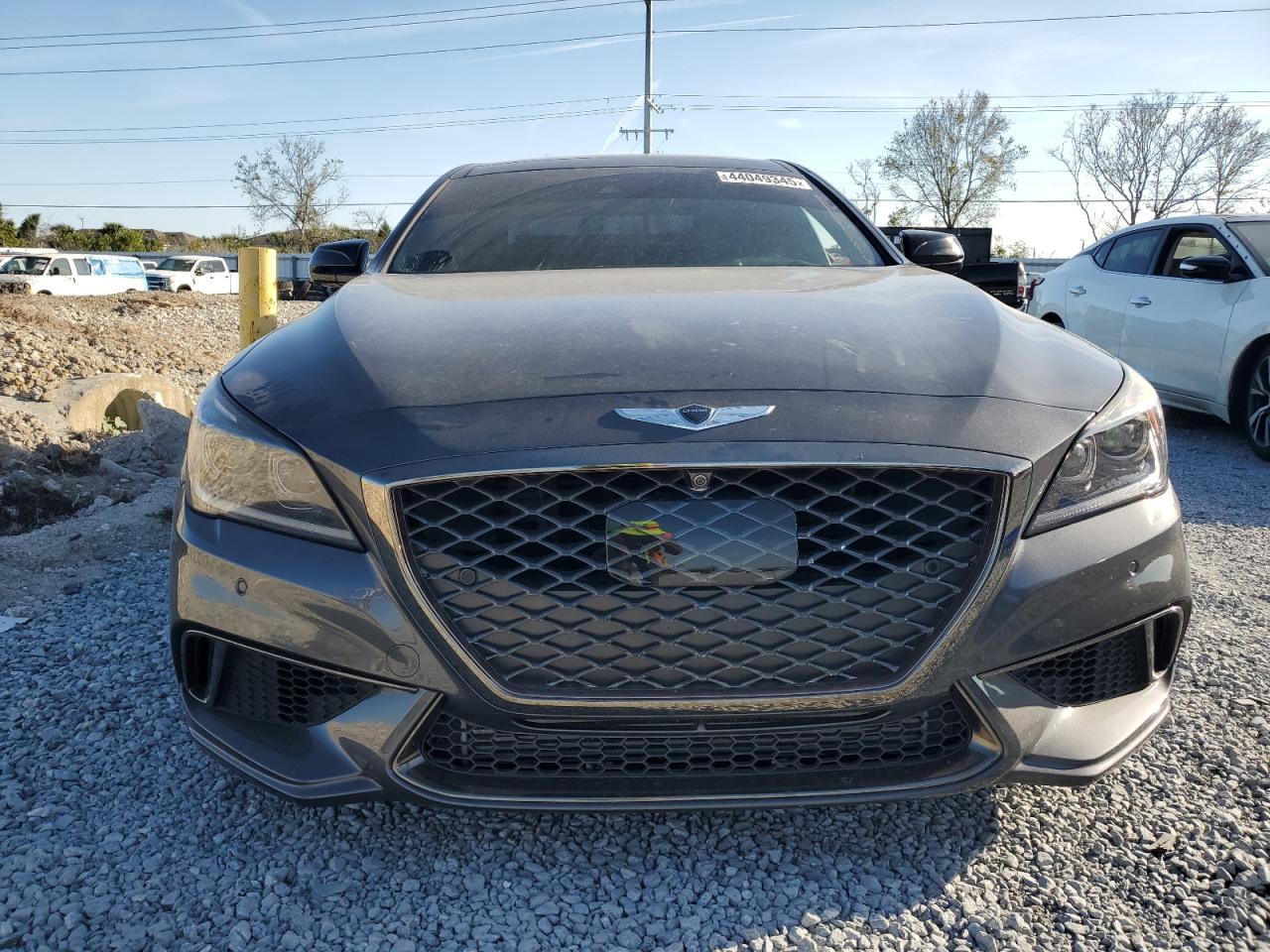 2018 Genesis G80 VIN KMHGN4JB0JU256636 Copart auction photo, rear end damage thumbnail 5