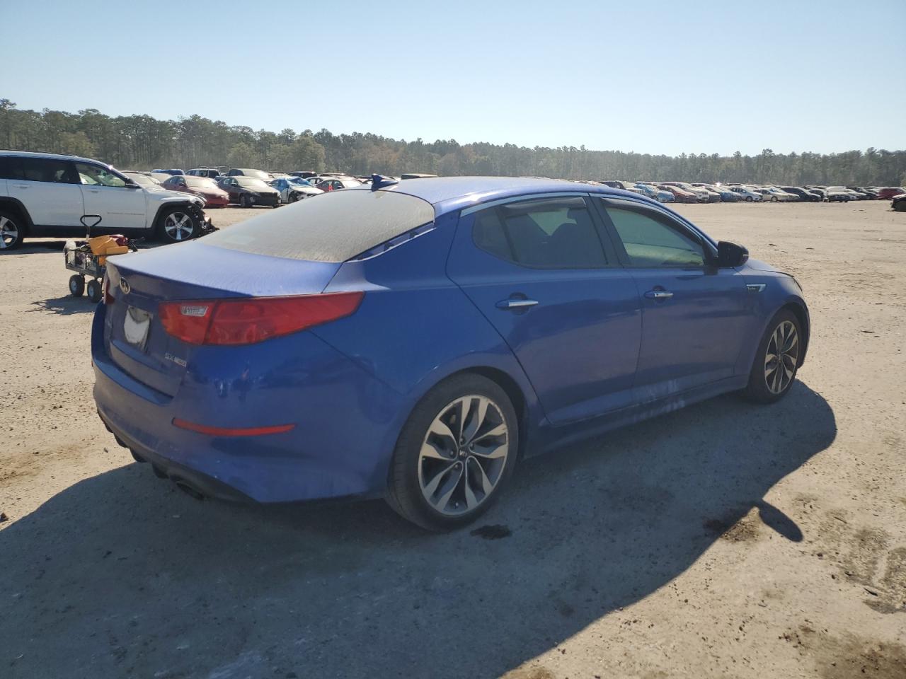 2015 KIA Optima VIN 5XXGR4A65FG419547 Copart auction photo, all over damage thumbnail 3