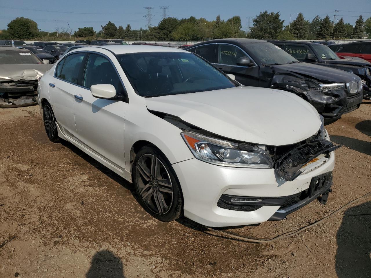 2017 Honda Accord VIN 1HGCR2F53HA073484 Copart auction photo, front end damage thumbnail 4