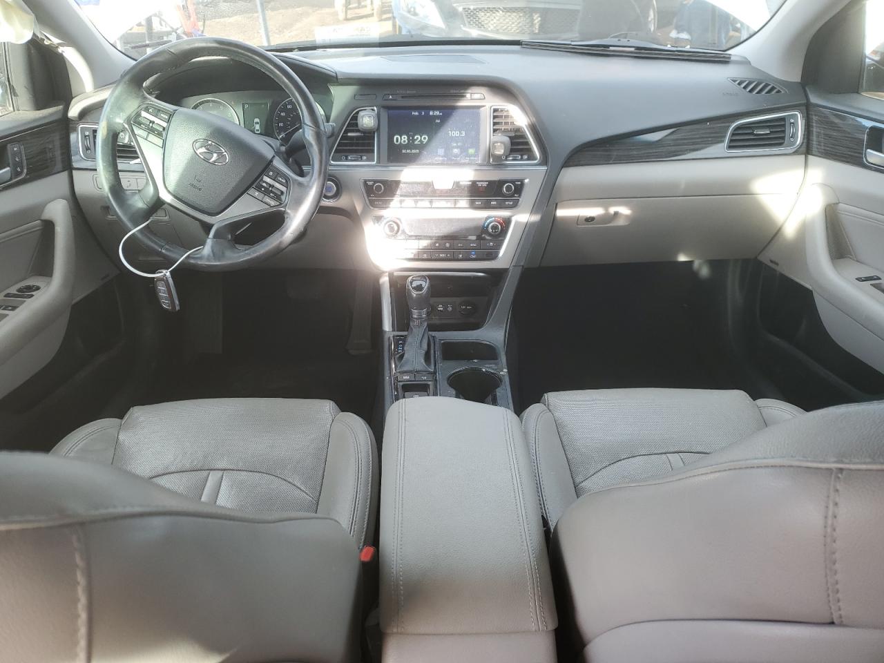 2015 Hyundai Sonata VIN 5NPE34AF6FH198151 Copart auction photo, front end / side damage thumbnail 8