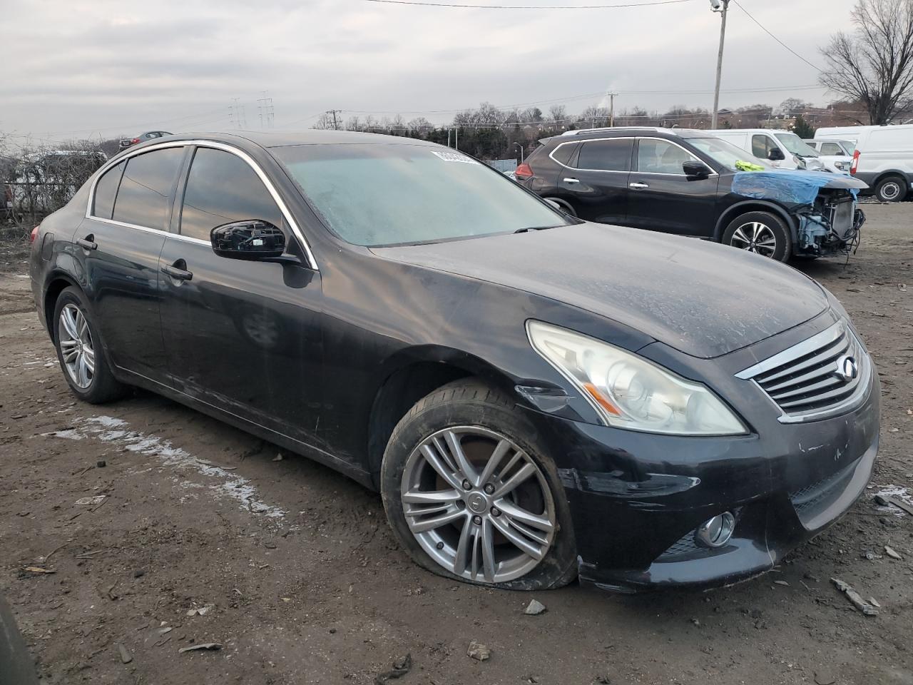2013 Infiniti G VIN JN1CV6AR4DM750811 Copart auction photo, all over damage thumbnail 4