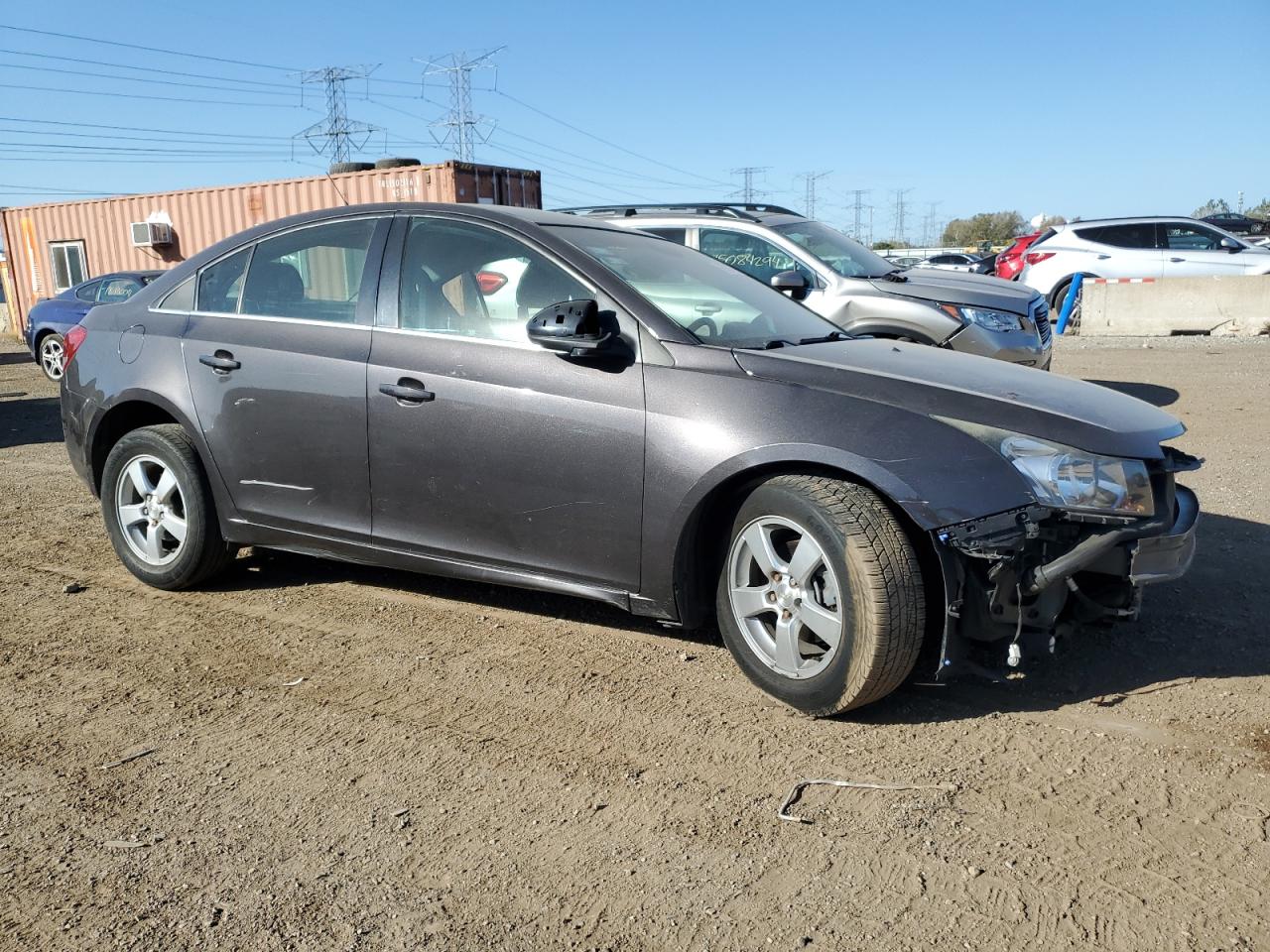 2014 Chevrolet Cruze VIN 1G1PC5SB8E7460161 Copart auction photo, side / front end damage thumbnail 4