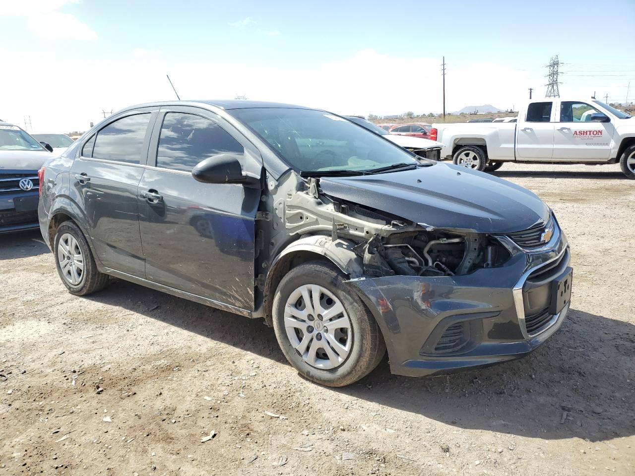 2019 Chevrolet Sonic VIN 1G1JB5SB4K4102934 Copart auction photo, front end damage thumbnail 4